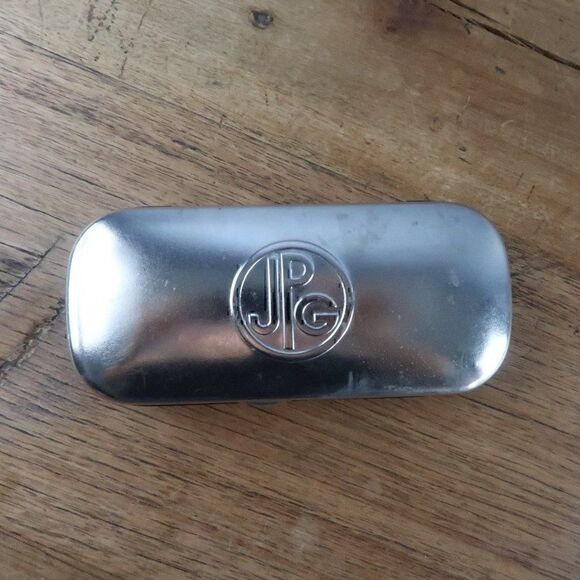 JEAN PAUL GAULTIER SILVER WITH BLUE LENS #56-0174 VINTAGE STEAMPUNK SUNGLASSES - Picture 3 of 9